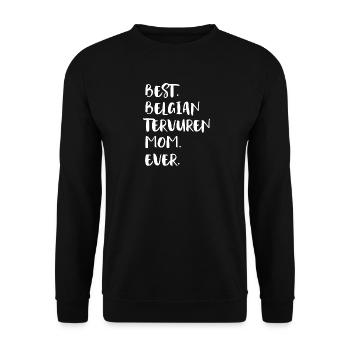 Belgian Tervuren - Unisex Sweatshirt - black - Front - Alina (178cm) & Michal (187cm)