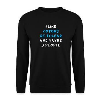 Coton de Tuléar - Sweat-shirt Unisexe - noir - Devant - Alina (178cm) & Michal (187cm)
