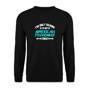 American Foxhound Owner Owner - Unisex Sweatshirt - black - Front - Alina (178cm) & Michal (187cm)