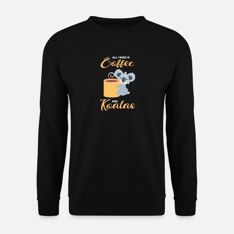 Koalas and coffee - Unisex Sweatshirt - black