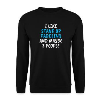 Stand Up Paddling - Unisex Pullover - Schwarz - Vorne - Alina (178cm) & Michal (187cm)