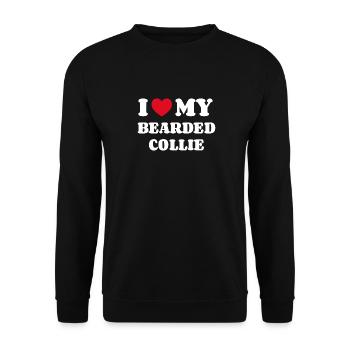 J’adore mon Bearded Collie - Sweat-shirt Unisexe - noir - Devant - Alina (178cm) & Michal (187cm)