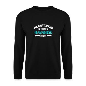 Bichon havanais - Sweat-shirt Unisexe - noir - Devant - Alina (178cm) & Michal (187cm)