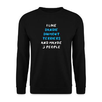 Dandie Dinmont Terrier - Unisex Sweatshirt - black - Front - Alina (178cm) & Michal (187cm)