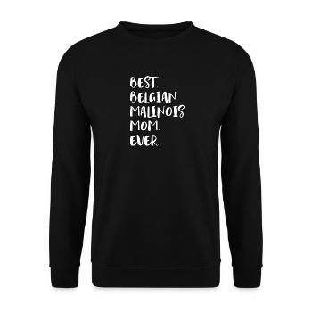 Belgian Malinois - Unisex Pullover - Schwarz - Vorne - Alina (178cm) & Michal (187cm)