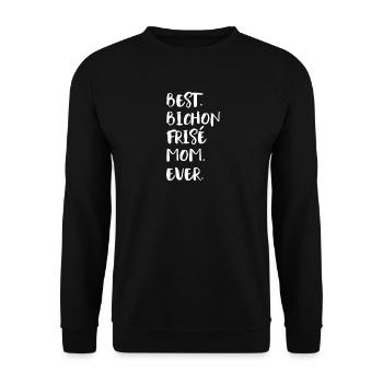 Bichon Frisé - Sweat-shirt Unisexe - noir - Devant - Alina (178cm) & Michal (187cm)
