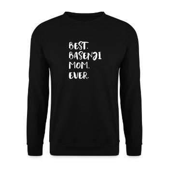 Basenji - Unisex Pullover - Schwarz - Vorne - Alina (178cm) & Michal (187cm)