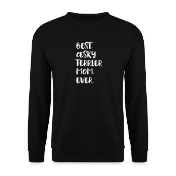 Cesky Terrier - Unisex Pullover - Schwarz - Vorne - Alina (178cm) & Michal (187cm)