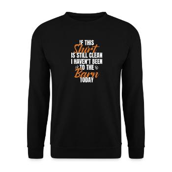 Cheval Propriétaire Chemise d’écurie Cheval Écurie Fumier de cheval - Sweat-shirt Unisexe - noir - Devant - Alina (178cm) & Michal (187cm)