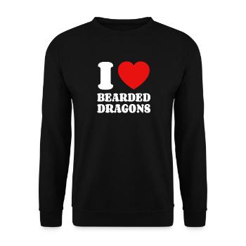 I Love Bearded Dragons Bearded Dragons Bearded Dragon Lovers - Unisex Sweatshirt - black - Front - Alina (178cm) & Michal (187cm)