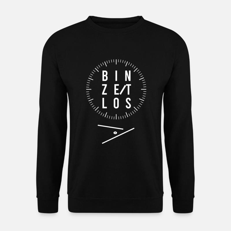 Zeitlos White - Unisex Pullover - Schwarz