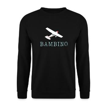 Conception d’avion d’aviation Bambino - Sweat-shirt Unisexe - noir - Devant - Alina (178cm) & Michal (187cm)