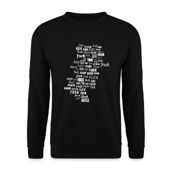 Fuck Fuck Fuck - Unisex Pullover - Schwarz - Vorne - Alina (178cm) & Michal (187cm)