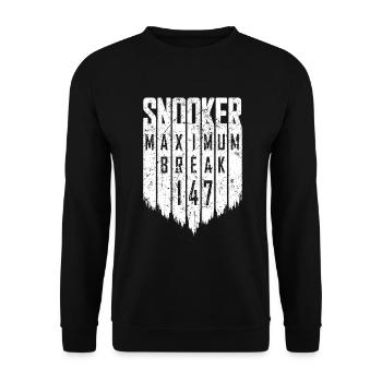 Snooker - Maximum Break 147 - Unisex Sweatshirt - black - Front - Alina (178cm) & Michal (187cm)