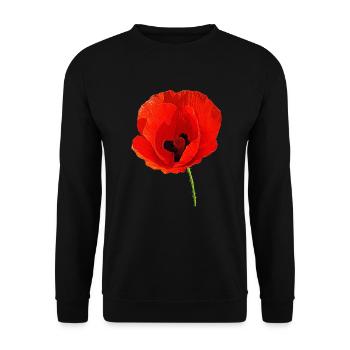 Corn poppy - Unisex Sweatshirt - black - Front - Alina (178cm) & Michal (187cm)