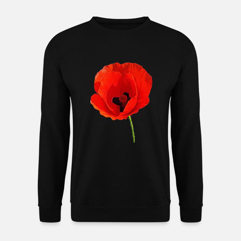 Corn poppy - Unisex Sweatshirt - black