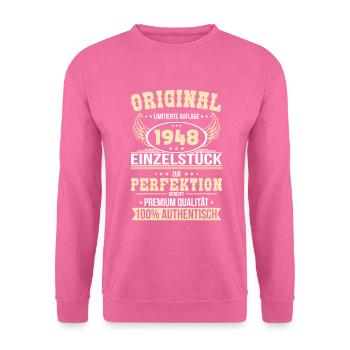 75e anniversaire - Pièce originale unique de 1948 - Sweat-shirt Unisexe - rose - Devant