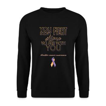 Mois de la sensibilisation au cancer de la vessie - Sweat-shirt Unisexe - noir - Devant - Alina (178cm) & Michal (187cm)