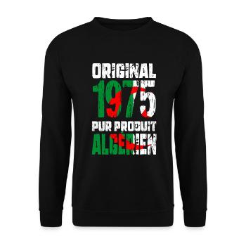 50th Anniversary - Original - 1975 - Algerian - Unisex Sweatshirt - black - Front - Alina (178cm) & Michal (187cm)