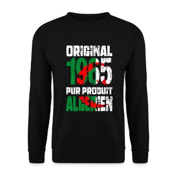 60th Anniversary - Original - 1965 - Algerian - Unisex Sweatshirt - black - Front - Alina (178cm) & Michal (187cm)