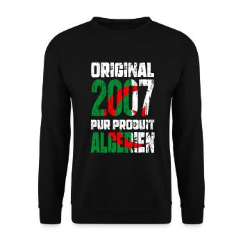 18th Birthday - Original - 2007 - Algerian - Unisex Sweatshirt - black - Front - Alina (178cm) & Michal (187cm)