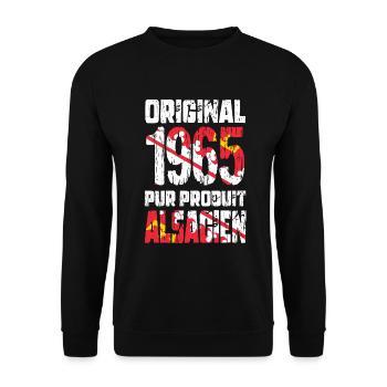 60th Anniversary - Original - 1965 - Alsatian - Unisex Sweatshirt - black - Front - Alina (178cm) & Michal (187cm)