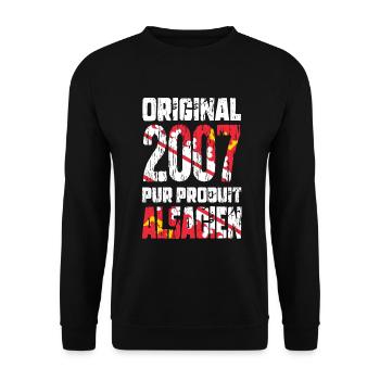 18th birthday - Original - 2007 - Alsatian - Unisex Sweatshirt - black - Front - Alina (178cm) & Michal (187cm)