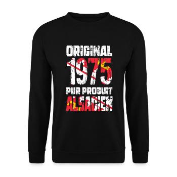 50th Anniversary - Original - 1975 - Alsatian - Unisex Sweatshirt - black - Front - Alina (178cm) & Michal (187cm)