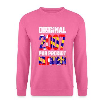18th Birthday - Original - 2007 Burgundy - Unisex Sweatshirt - pink - Front