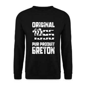 Anniversaire 30 ans - Original - 1995 - Breton - Sweat-shirt Unisexe - noir - Devant - Alina (178cm) & Michal (187cm)