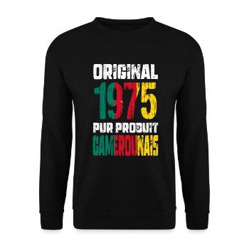 50th Anniversary - Original - 1975 Cameroonian - Unisex Sweatshirt - black - Front - Alina (178cm) & Michal (187cm)