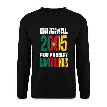 20th Anniversary - Original - 2005 Cameroonian - Unisex Sweatshirt - black - Front - Alina (178cm) & Michal (187cm)