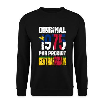 50 Jahre Jubiläum - Original 1975 Zentralafrikaner - Unisex Pullover - Schwarz - Vorne - Alina (178cm) & Michal (187cm)