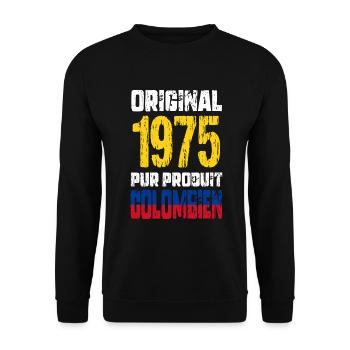 50. Jubiläum - Original - 1975 - Kolumbianisch - Unisex Pullover - Schwarz - Vorne - Alina (178cm) & Michal (187cm)