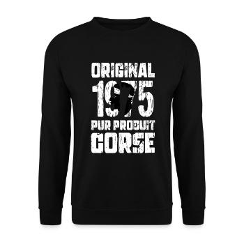 50-jähriges Jubiläum - Original - 1975 - Korsika - Unisex Pullover - Schwarz - Vorne - Alina (178cm) & Michal (187cm)