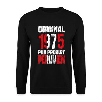 50. Jubiläum - Original 1975 - Peruanisch - Unisex Pullover - Schwarz - Vorne - Alina (178cm) & Michal (187cm)