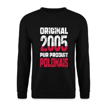 20 Jahre Jubiläum - Original 2005 - Polnisch - Unisex Pullover - Schwarz - Vorne - Alina (178cm) & Michal (187cm)