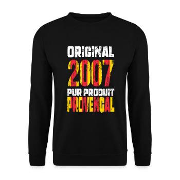 18th Birthday - Original 2007 - Provençal - Unisex Sweatshirt - black - Front - Alina (178cm) & Michal (187cm)