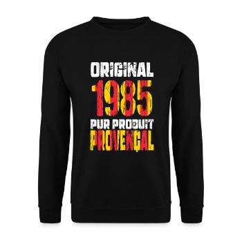 40th Anniversary - Original 1985 - Provençal - Unisex Sweatshirt - black - Front - Alina (178cm) & Michal (187cm)