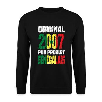 18th Birthday - Original 2007 - Senegalese - Unisex Sweatshirt - black - Front - Alina (178cm) & Michal (187cm)