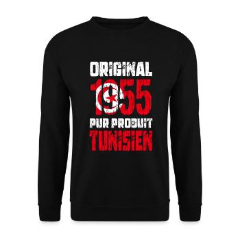 70th Anniversary - Original 1955 - Tunisian - Unisex Sweatshirt - black - Front - Alina (178cm) & Michal (187cm)