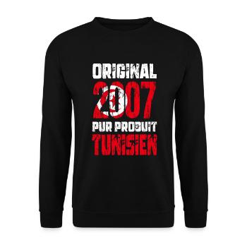 18th Birthday - Original 2007 - Tunisian - Unisex Sweatshirt - black - Front - Alina (178cm) & Michal (187cm)