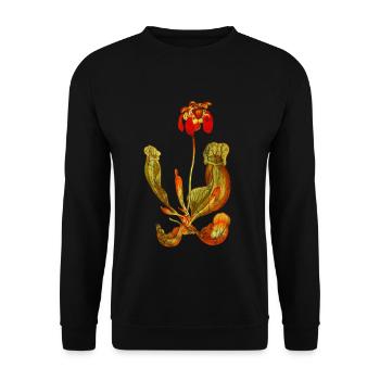 Carnivorous Plant Carnivore Grunge Vintage - Unisex Sweatshirt - black - Front - Alina (178cm) & Michal (187cm)