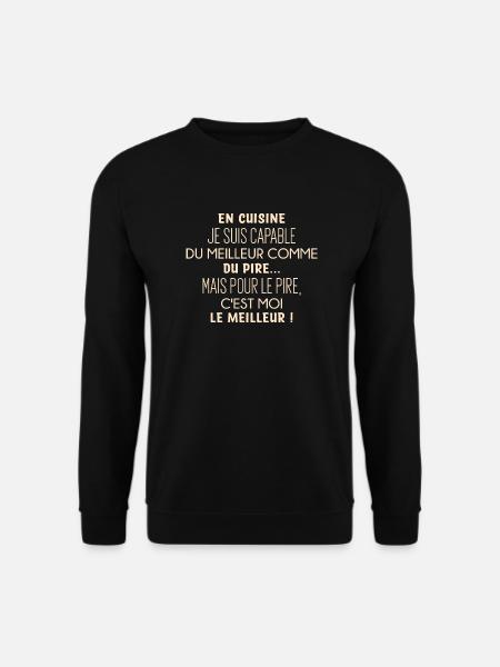Cuisinier humour - Sweat-shirt Unisexe - noir
