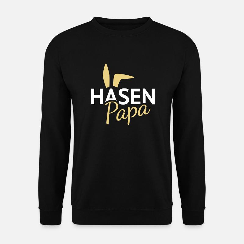 Hasen Papa Hasenohren - Unisex Pullover - Schwarz