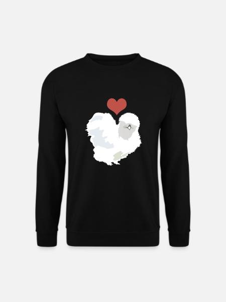 Silkie Poulet Poulet Poulet Poule Agriculteur - Sweat-shirt Unisexe - noir
