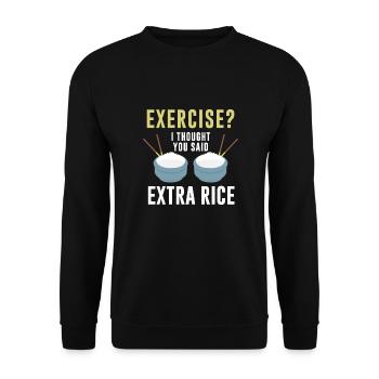 Exercice je pensais que vous avez dit extra riz asiat - Sweat-shirt Unisexe - noir - Devant - Alina (178cm) & Michal (187cm)
