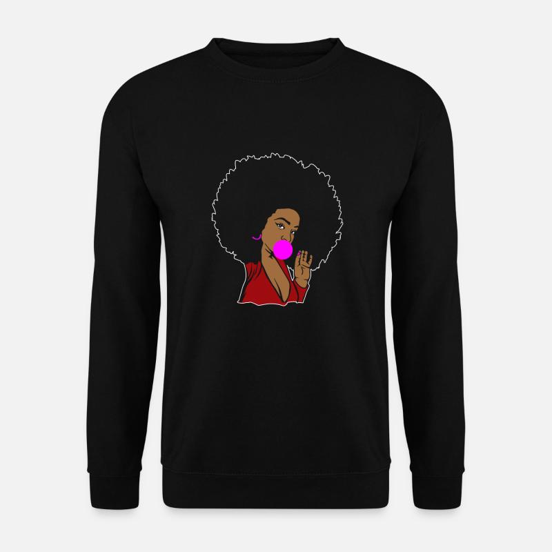 Afro Naturhaar afrikanisch amerikanisch - Unisex Pullover - Schwarz