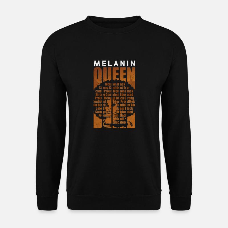 Melanin Königin Afrikanisch - Unisex Pullover - Schwarz