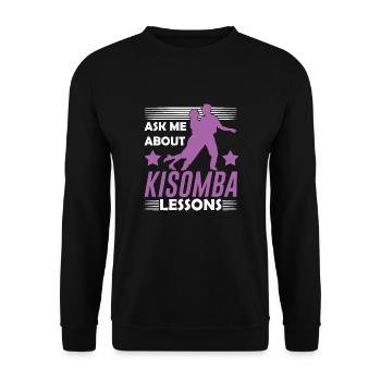 Demandez-moi des leçons de Kizomba - Sweat-shirt Unisexe - noir - Devant - Alina (178cm) & Michal (187cm)